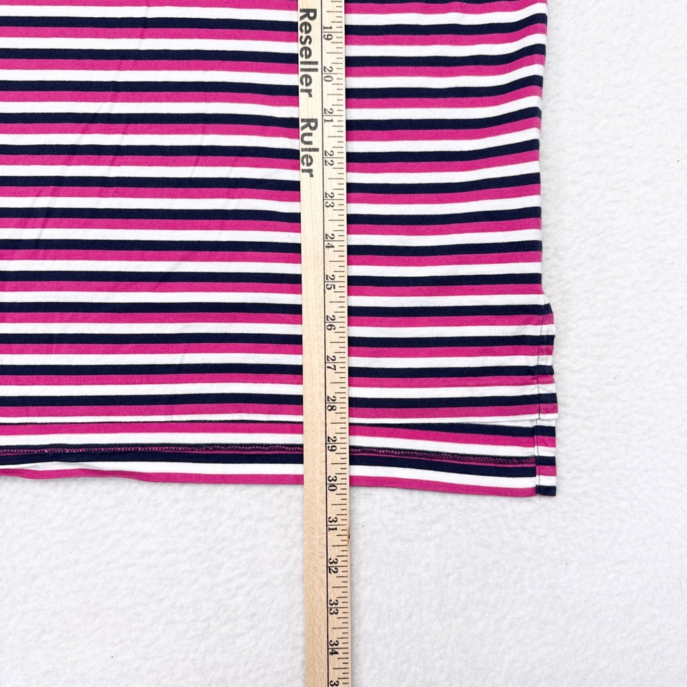 Ralph Lauren Polo Golf Shirt Mens Size‎ Medium Pink Blur Striped Vintage Lisle - Picture 7 of 7